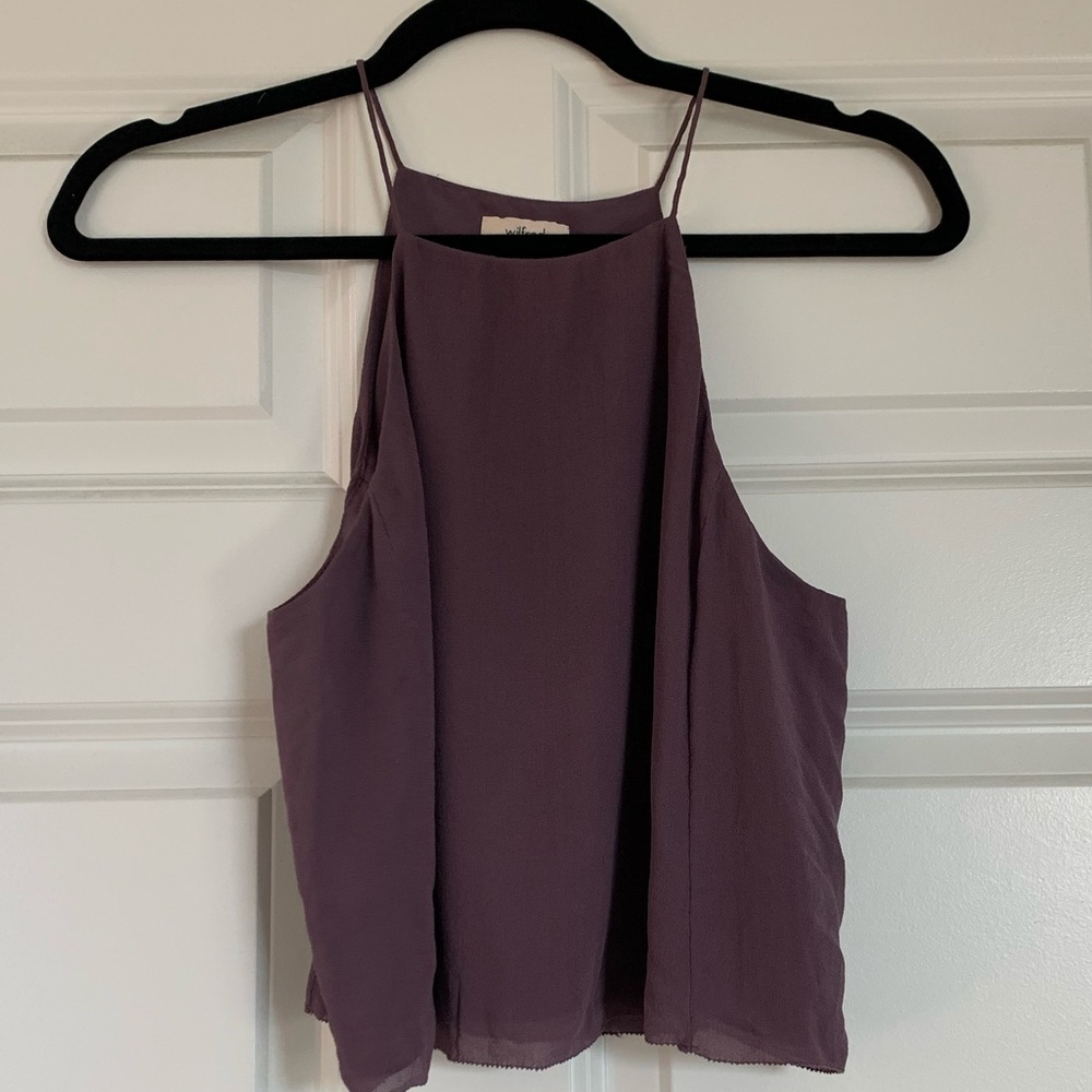 Wilfred 100% Silk Purple Tank Top